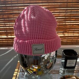 SWEET Knit Pink Beanie NWOT